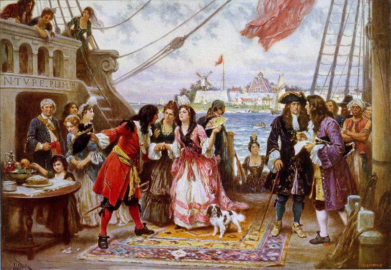 Jean Leon Gerome Ferris Captain Kidd in New York Harbor oil painting image